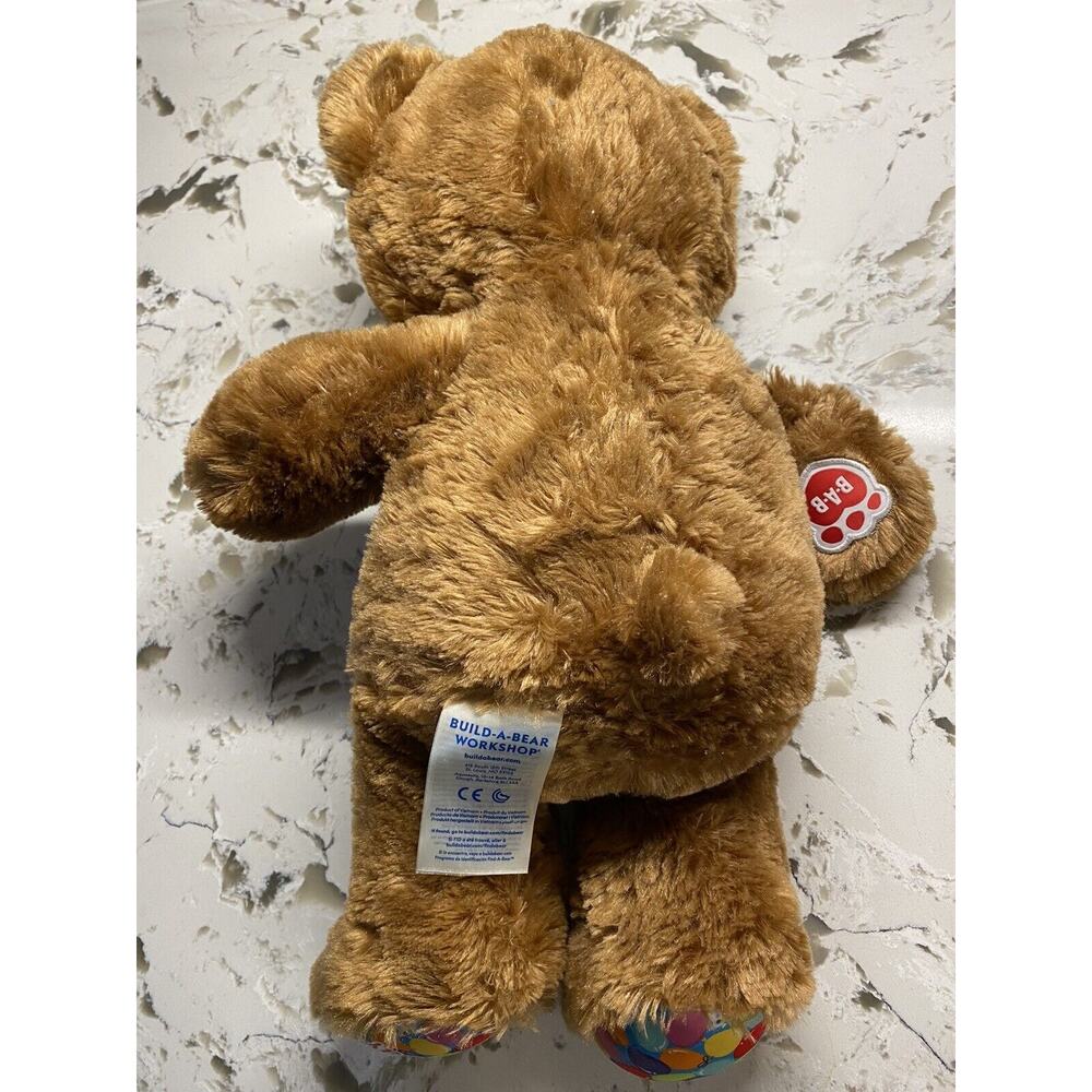 BUILD A BEAR BAB Plush Brown Bear HAPPY BIRTHDAY 15” Child Laughter Voice Box - Picture 3 of 5